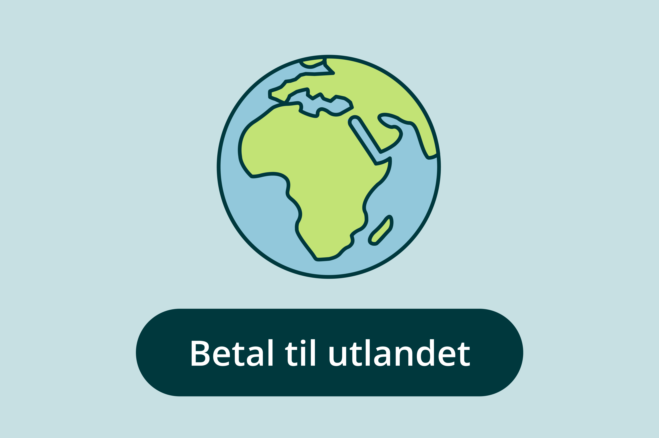 Illustrasjon av mobilbanken - en jordklode